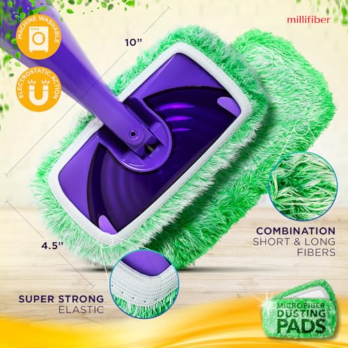 Millifiber Microfiber Floor Duster Mop Refills - 2 Pack