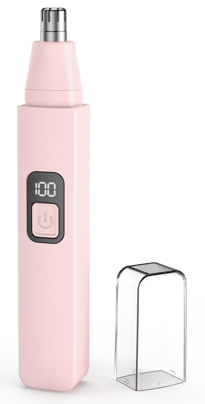VOTEYO Nose Hair Trimmer Rechargeable Cordless Painless Ear Eyebrow Trimming Tool Dual Edge Blades Razor Easy Cleansing with LED Light for Man Woman (Rose)