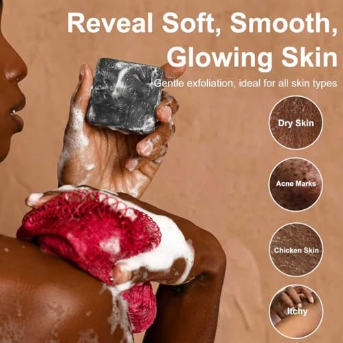 THURLADY African Exfoliating Net Sponge - Long Nylon Scrubber