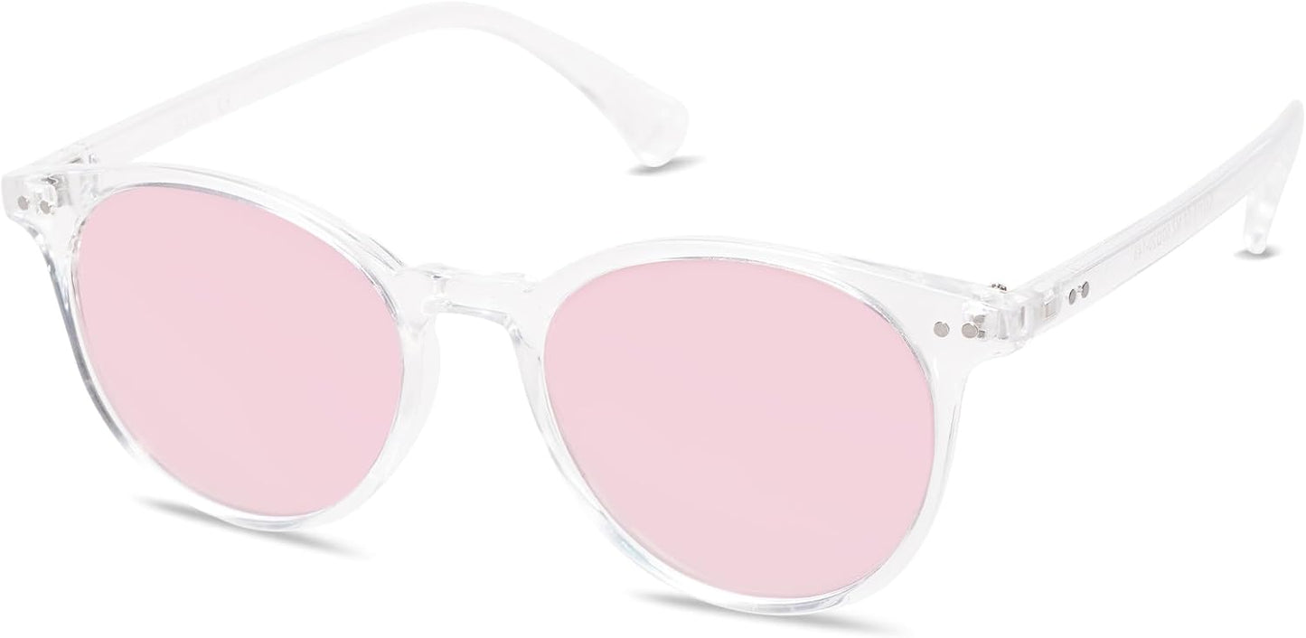 SOJOS Small Round Polarized Sunglasses for Women & Men - Vintage UV400 Protection