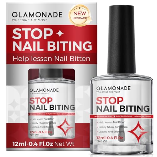 Glamonade Nail Biting Prevention For Kids: 12ml Extra Bitter No Bite Nail Polish Thumb Sucking Deterrent 48H Long-Lasting Matte Clear Strength Nail Repair for Damaged Nails Care & Habit Breaker Aid
