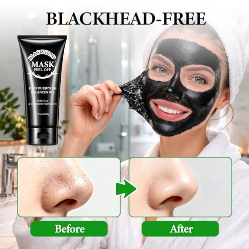 AstraVox Charcoal Blackhead Remover Mask - 3.5 Fl Oz Peel Off Mask for Oily Skin