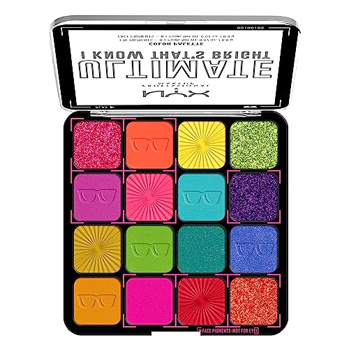 NYX Ultimate Shadow Palette - I Know That's Bright, 0.02 oz