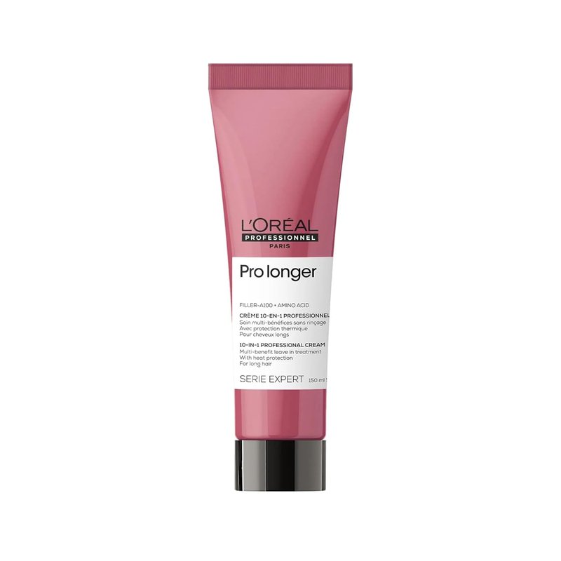 L'Oréal Professionnel Paris Pro Longer Heat Protectant Cream - Fills Split Ends, Adds Shine & Thickness for Thinned Hair