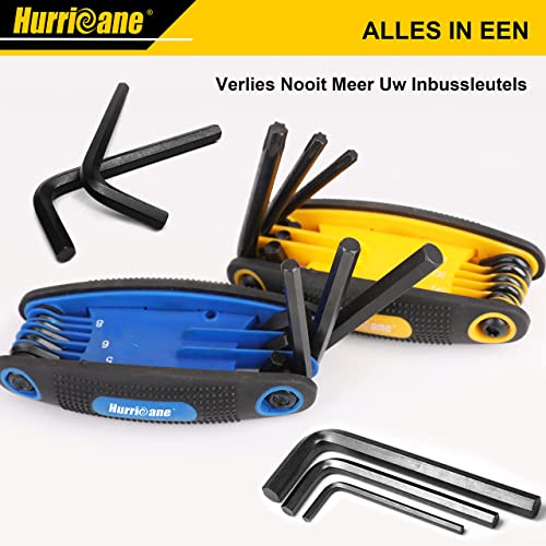 HURRICANE 25-Piece Folding Allen Wrench Set - SAE/Metric/Torx Hex Keys