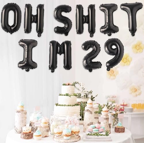29th Birthday Balloons - Funny Latex Decorations for Party