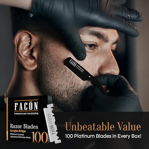 Facón Straight Razors for Men - Professional Barber Edge Razor Kit