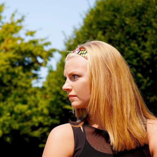 Maryland State Pride Velvet Lined No Slip Workout Headband