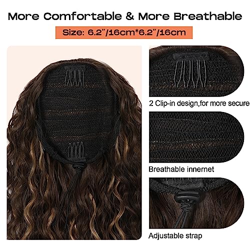 SEIKEA 18" Bohemian Curly Drawstring Ponytail - Synthetic Hair Extension