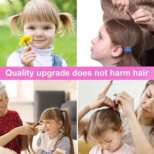 TVINLIK 400 PCS No Damage Baby Hair Ties – Soft Elastic Ponytail Holders