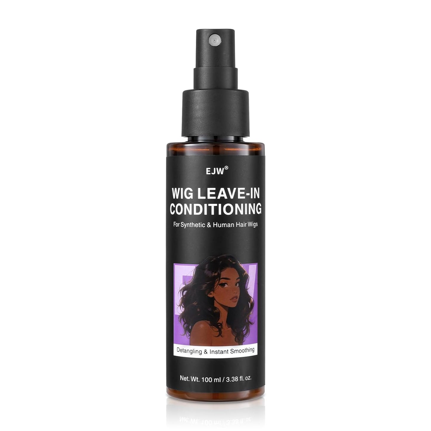 EJW Leave-In Conditioner Spray for Wigs | Detangles & Smooths | Lightweight Non-Greasy Formula | 3.38 fl. oz