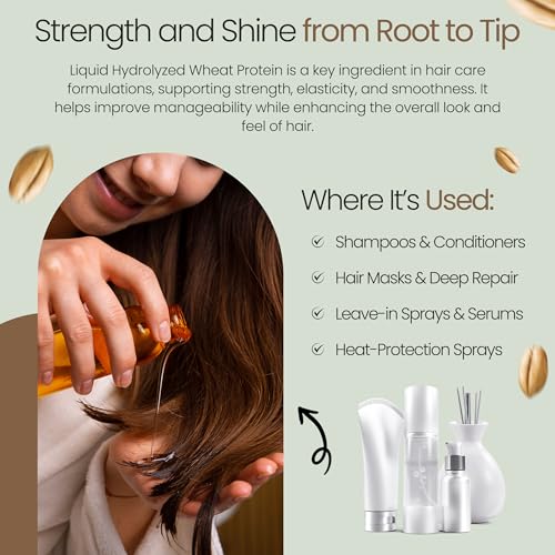 Hydrolyzed Wheat Protein Liquid for Hair & Skin Care - 1 Oz