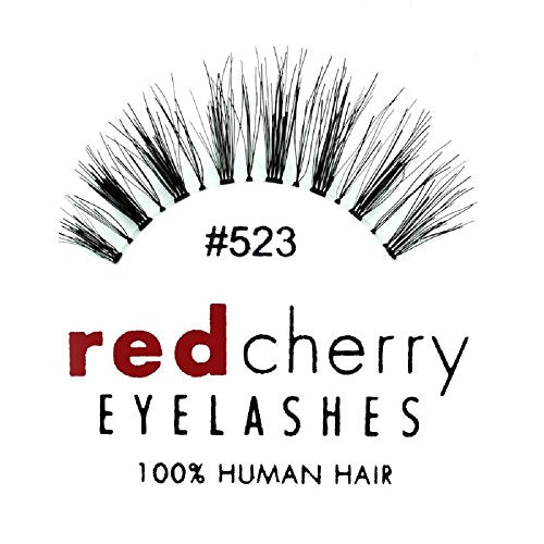 Red Cherry 523 False Eyelashes 100% Human Hair, Natural & Voluminous