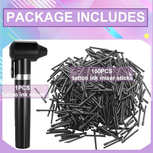 Urknall Tattoo Ink Mixer Machine Kit with 100 Mixing Sticks
