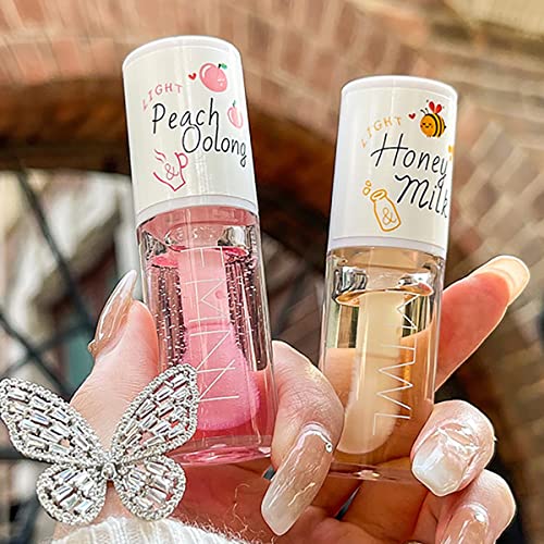 Alisesun 2Pcs Crystal Lip Oil Set - Moisturizing Hydrating Tinted Lip Gloss