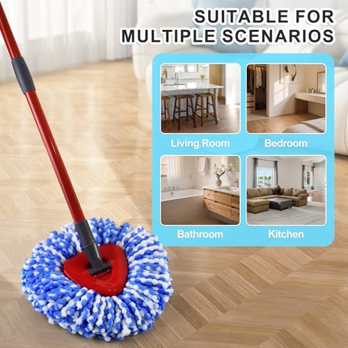 O-Cedar Spin Mop Replacement Heads Set with Scrub Brush - 3 Pack