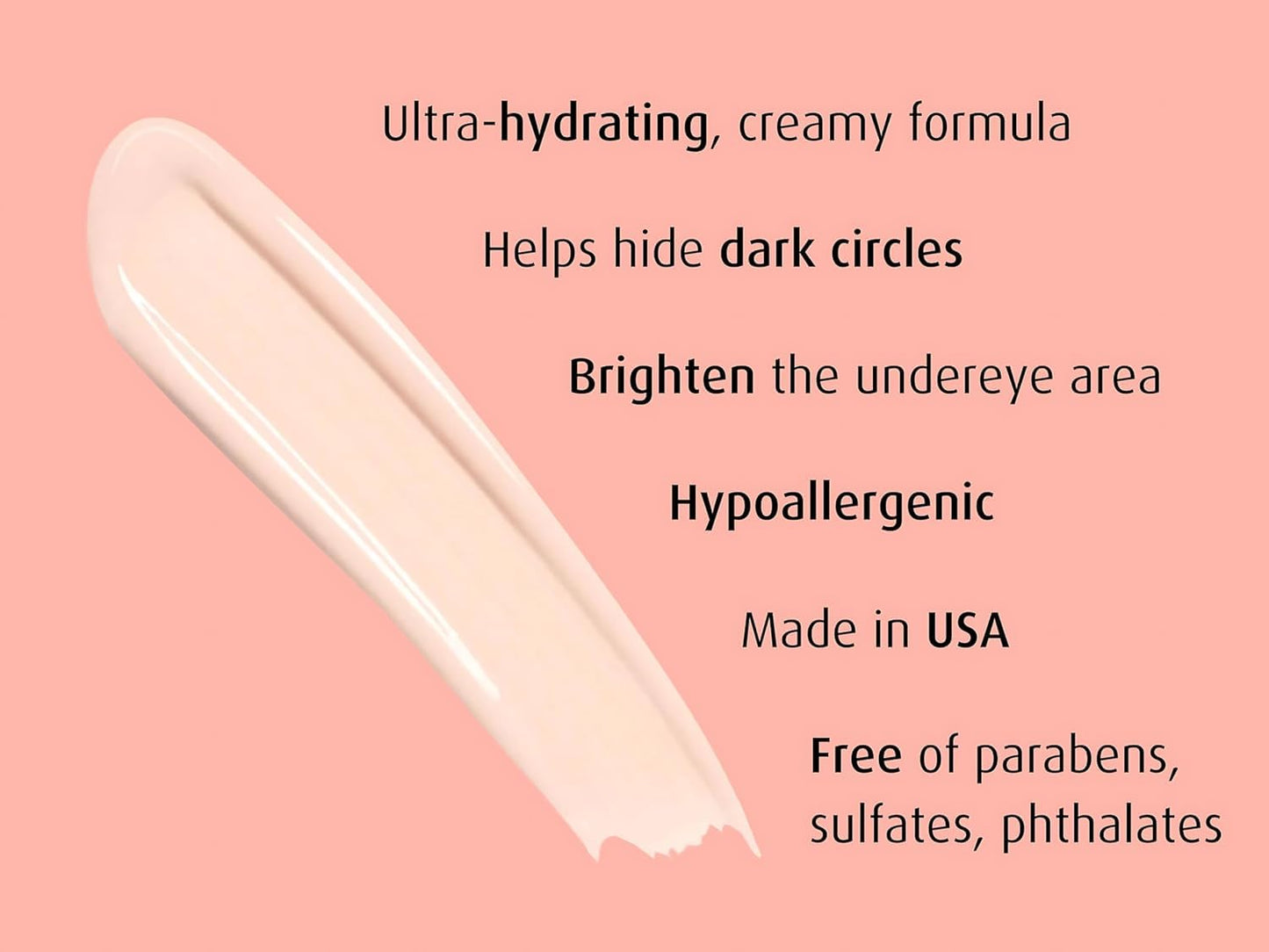Lune+Aster RealGlow Undereye Brightener Concealer - Hydrating Formula for Dark Circles | Fragrance-Free, Hypoallergenic
