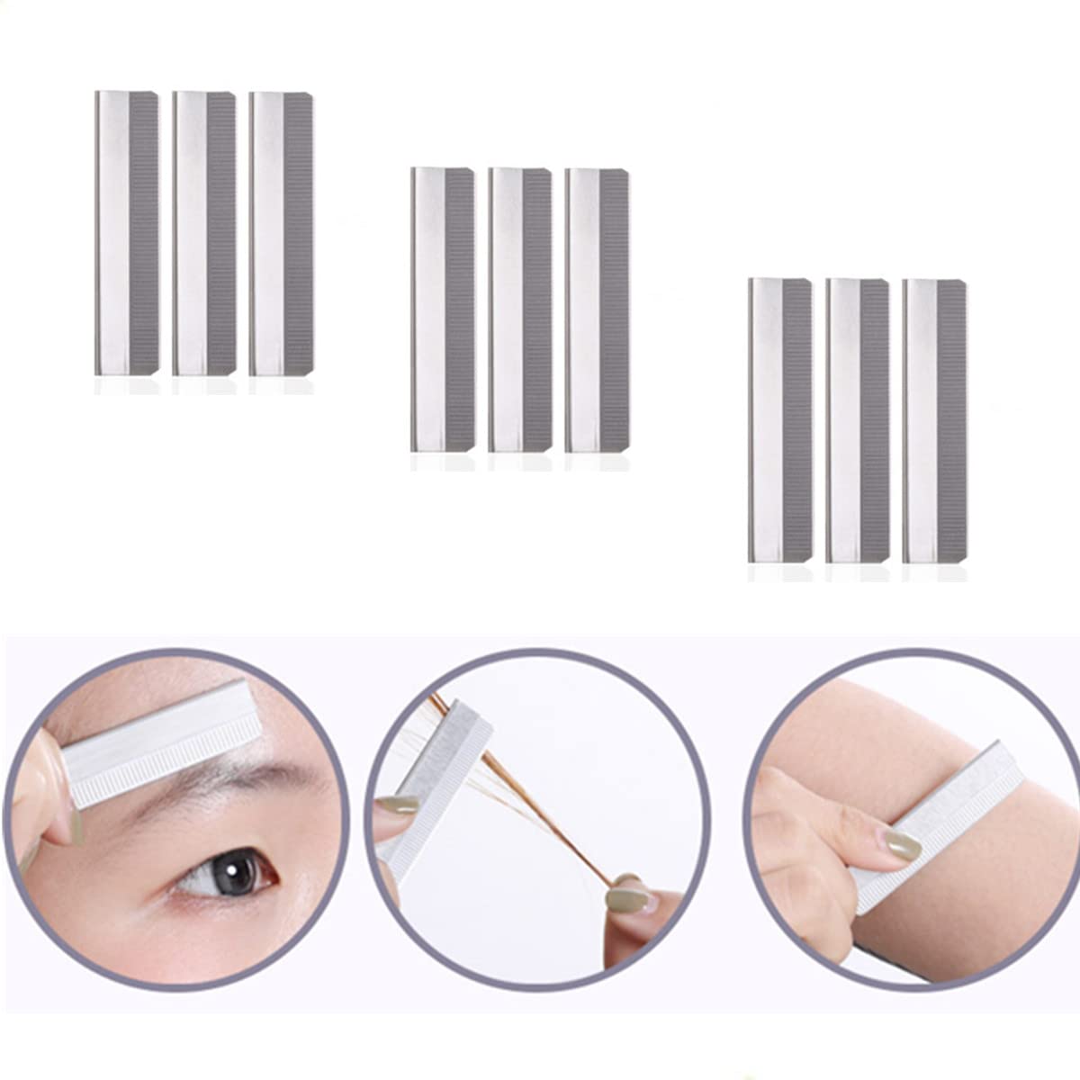 AISIBO Single Edge Razor Blades, 60PCS Eyebrow Razor Blades, Stainless Steel Single Edge Shaving Razor Blades, Eyebrow Razor Blade Replacement