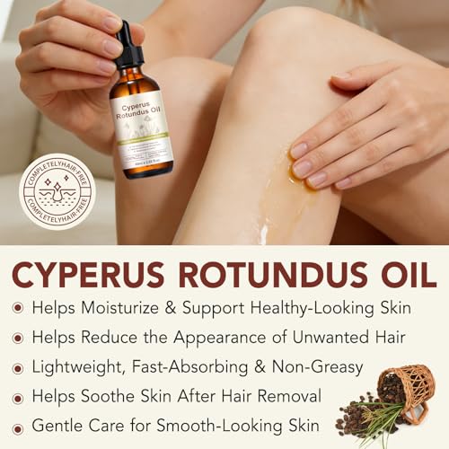 Cyperus Rotundus Oil for Hair Growth Inhibition - 2 Pack Natural Body Care