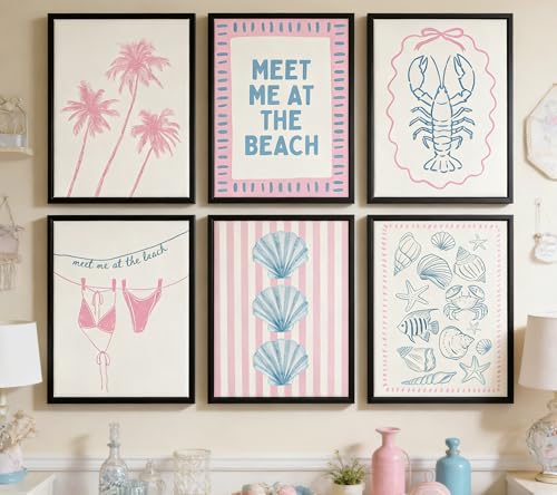 Coastal Granddaughter Canvas Wall Art Set - 6 Pieces, 8x10in