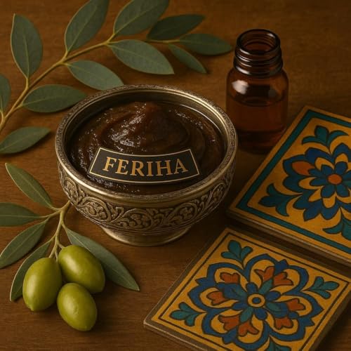Moroccan Black Soap with Eucalyptus - Exfoliating Body & Face Cleansing Paste, 7oz