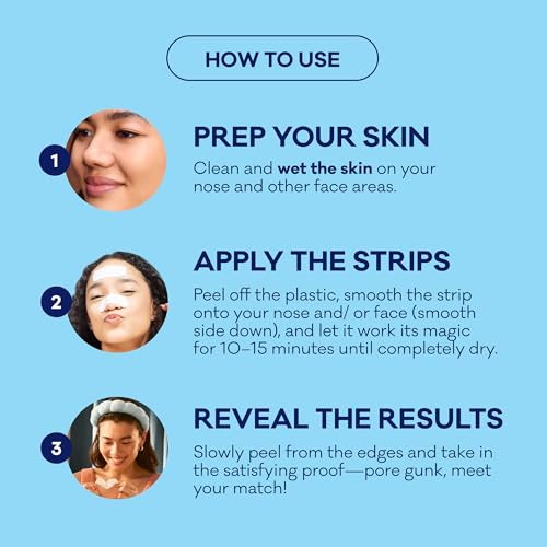 Bioré Blackhead Remover Pore Strips - Deep Cleansing for Nose & Face, 14 ct