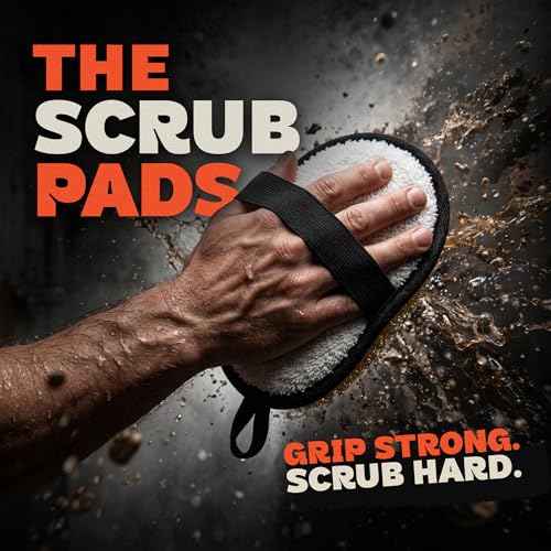 REBEL SCRUB CLUB Natural Egyptian Loofah Men 2-Pack - Exfoliating Shower Scrub Pads