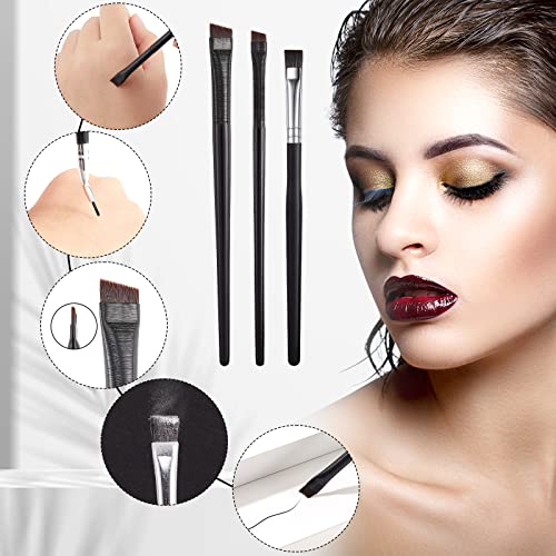 Gandeer 12-Piece Eyeliner Brush Set for Precise Eye Makeup - Multi-Shape