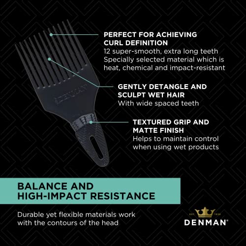 Denman Curl Volumiser Comb for Root-Lift, Detangling & Sculpted Curls