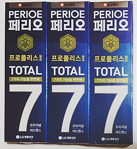 LG Perioe Total 7 Original Advance Toothpaste - 3 Pack (120g Each)