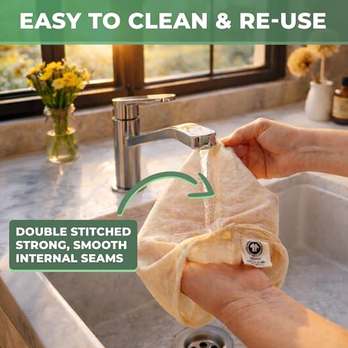 Nut Milk Bags - 2 Pack Organic Cotton Almond Milk Filter 12"x12"