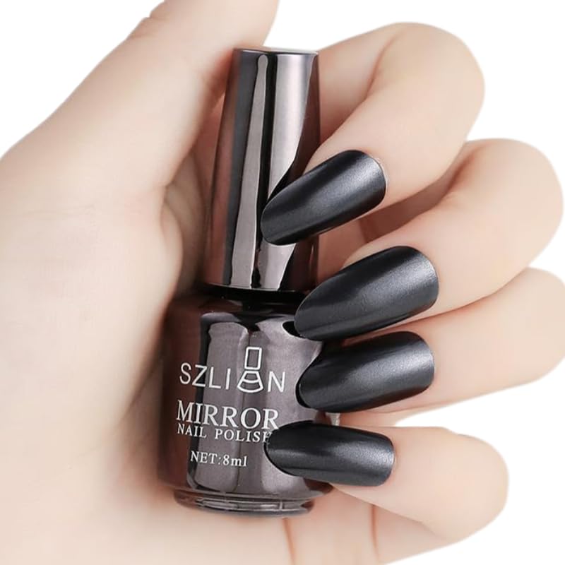 Cherry Pink Red Metallic Nail Polish - Long-Lasting Mirror Finish | Quick Dry 6ml