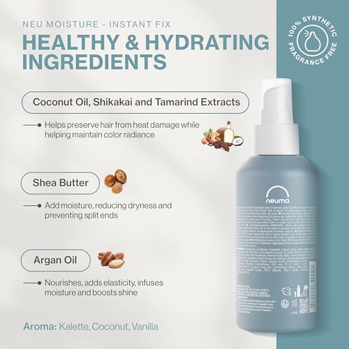 Neuma Moisture Leave-In Hair Treatment Spray with Heat & Detangling Protection