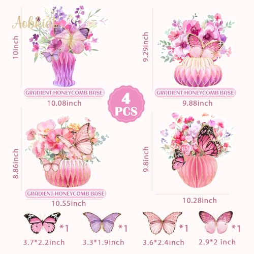 Elegant Butterfly Honeycomb Centerpieces for Parties - Large Size