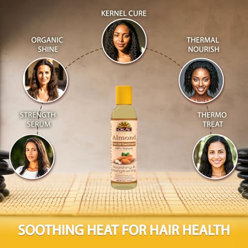 OKAY Almond Hair Oil Treatment for Strengthening & Nourishing 6oz