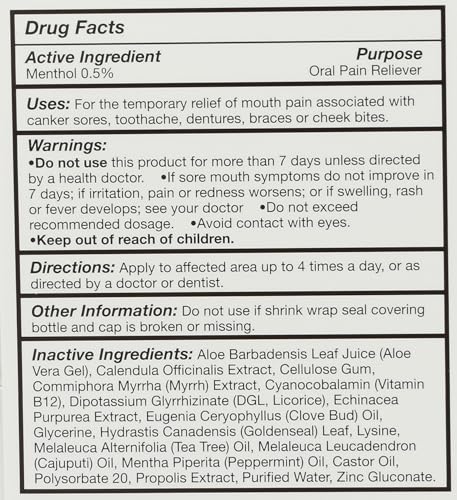 Quantum Health Canker Care+ Oral Gel Pain Reliever 0.33 Fl Oz Natural Relief