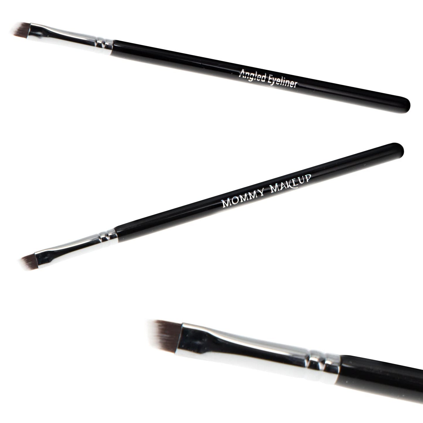 Angled Eyeliner Brush (1 Pc) Ultra Thin Vegan Bristles by Mommy Makeup