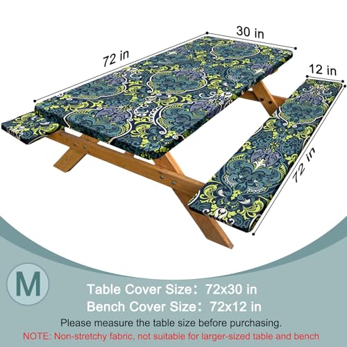 Waterproof 3-Piece Picnic Table Cover Set with Bench Covers