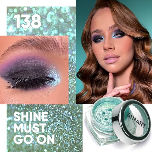 SINART Glitter Eyeshadow Loose Pigment 138 - Shimmer & Shine, Cruelty-Free