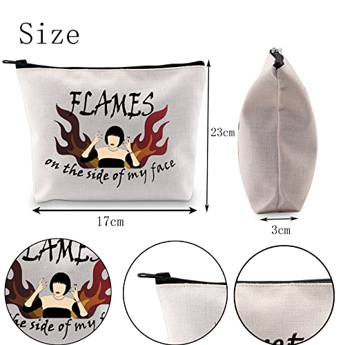 POFULL Flames On The Side Of My Face Zipper Pouch Bag