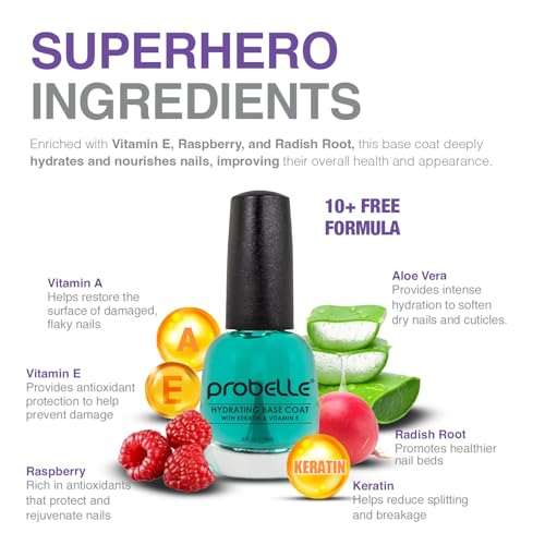 Probelle Hydrating Base Coat for Dry & Brittle Nails - Nourishing Formula