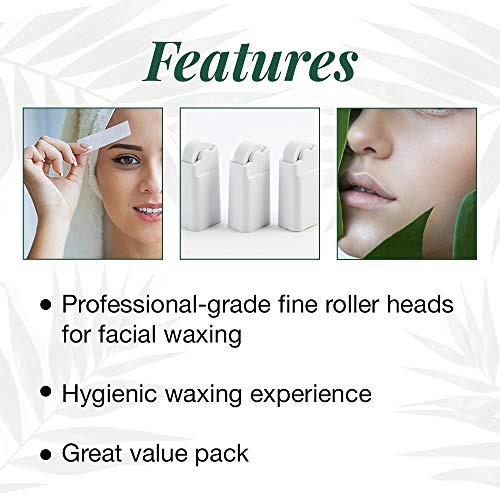 Clean + Easy Small Wax Roller Heads - 3 Pack for Smooth Hair Removal