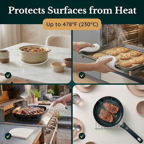 Heat-Resistant Silicone Trivets for Hot Dishes - Set of 2