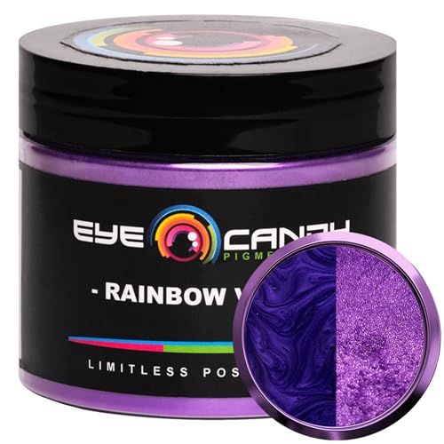 Rainbow Violet Mica Powder - 50G Premium Purple Pigment for Epoxy, Resin, and Crafts