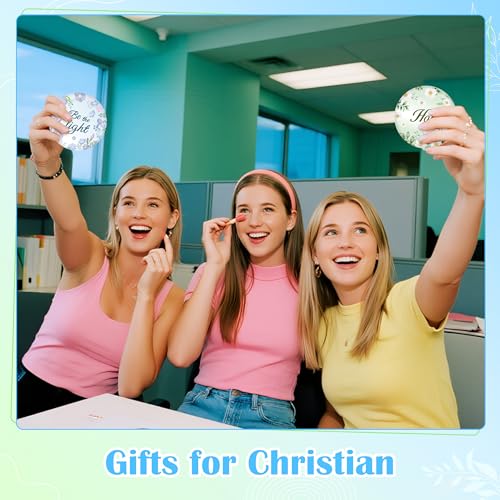 36 Pcs Floral Pocket Mirrors Bulk - Inspirational Scripture Compact Mirrors