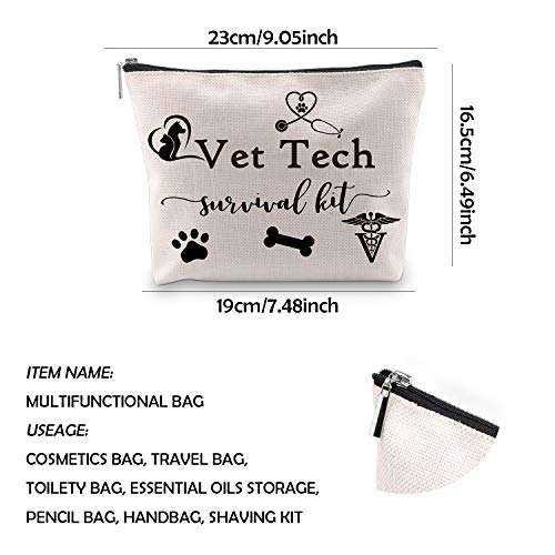 Vet Tech Survival Kit Makeup Bag - Portable Toiletry Organizer