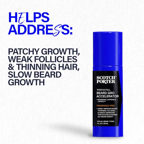 Scotch Porter Beard Gro Concentrate - Thick & Full Beard Growth Serum for Men