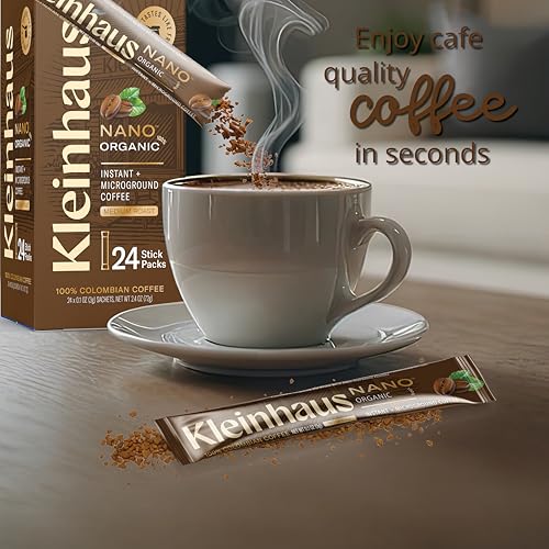 Kleinhaus Organic Medium Roast Instant Coffee Packets - 24 Single-Serve