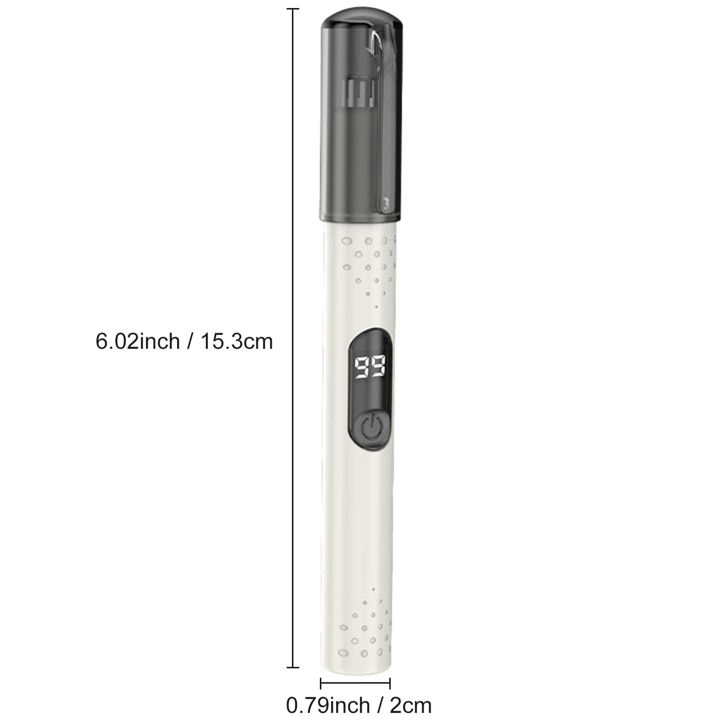 jaxiria Nose Hair Trimmer for Men/Women, Electric Facial Hair Removal Tool - Nose Clippers ABS Cover - Portble Rechargeable with Replacement Head (White)