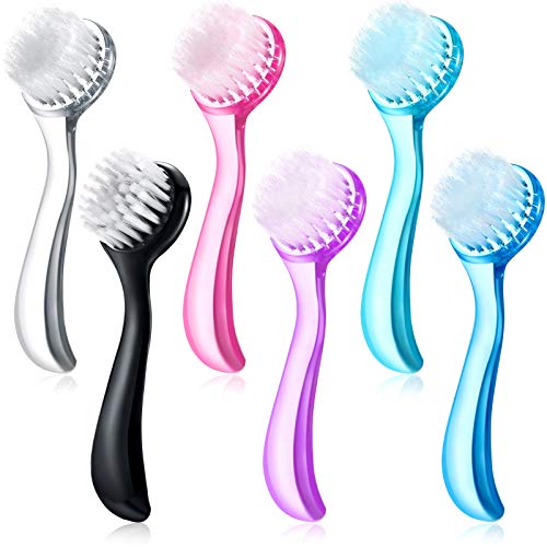 Patelai 6-Piece Soft Bristle Facial Cleansing Brush Set for Exfoliation